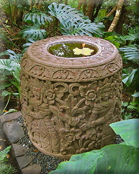 Carved antique urn
